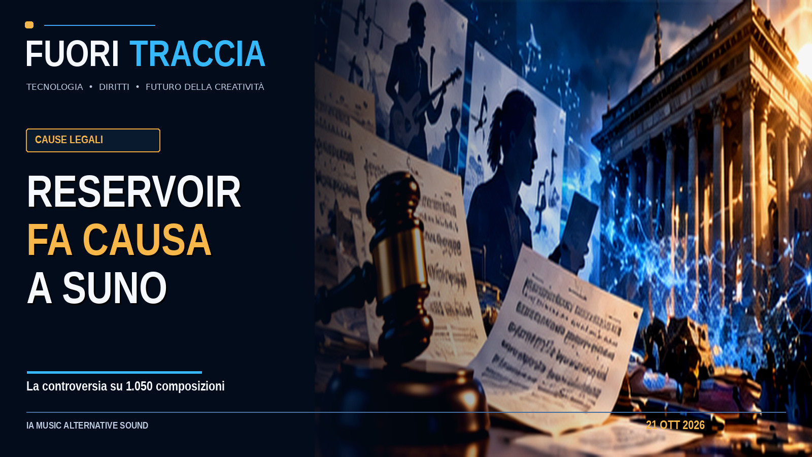 Copertina Fuori Traccia: Reservoir fa causa a Suno